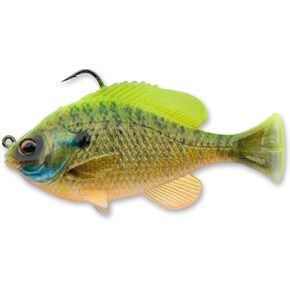 Savage Gear Pulse Tail Bluegill RTF Fishing Bait, 1 oz, Light Gill, Realistic Contours, Colors and Movement, Durable Construction, Heavy-Duty Fishing Hook, Built-in Rattle in Kuwait