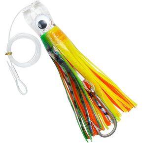 OROOTL Fishing Trolling Lures Saltwater Fishing Lures, 5pcs Offshore Big Game Saltwater Trolling Lures for Mahi Tuna Marlin Dolphin Wahoo Deep Sea Fishing Lures Octopus Squid Skirts Rigged Hooks in Kuwait