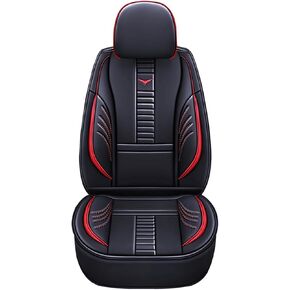 Full Set of Universal Fit Automotive Seat Covers fit for Volvo S60 2001-2025, PU Leather Automobile Interior Sets with Headrest & Back Pillow Black & Coffee Line in Saudi Arabia