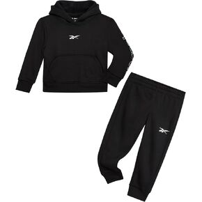 Reebok Toddler Boys Cozy 2-Piece Fleece Hoodie & Sweatpants Jogger Set | Soft Warm Layer for Play or Casual Days, Secure Ankle Cuffs and Easy Fit Built for Everyday Comfort Through Fall and Winter in Kuwait