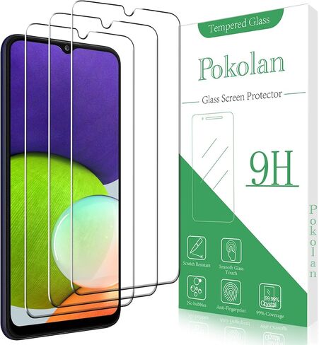 Pokolan [3-Pack] Screen Protector for Samsung Galaxy A14 5G Tempered Glass, Bubble Free, 9H Hardness, Anti Scratch, Easy to Install, HD Clear in Kuwait