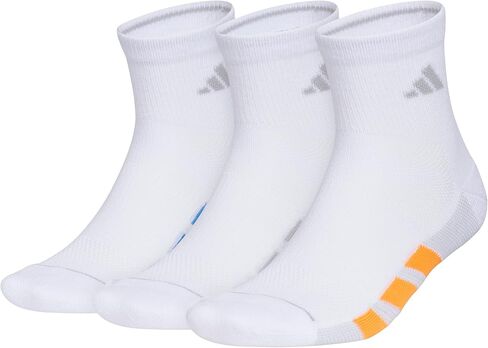 adidas Men's All Day Training Quarter Socks sports performance above the ankle height with cushioning for running (3-Pair) in Saudi Arabia