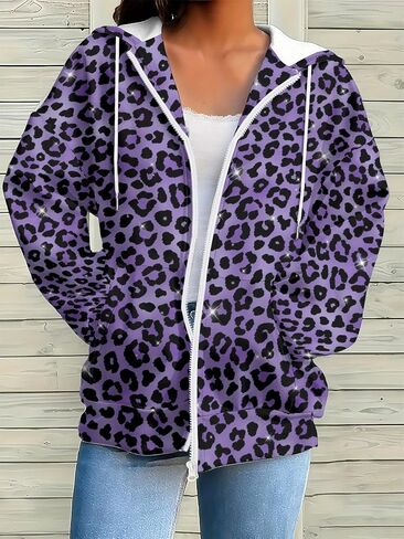 Womens Zip Up Hooded Sweatshirt Christmas Letter Print Fashion Winter Long Sleeve Top Elegant Streetwear Coat in Saudi Arabia