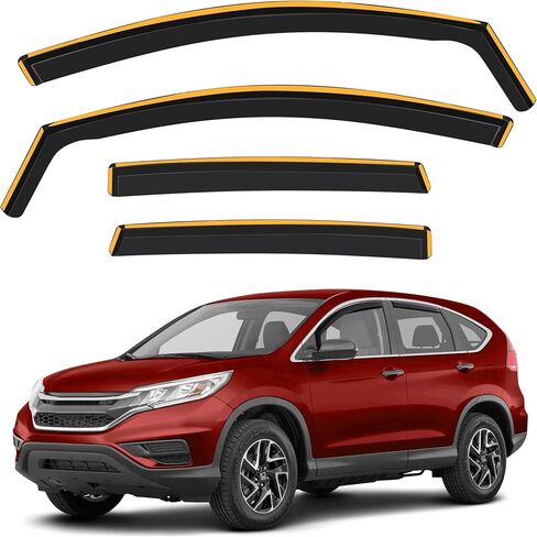 Shatterproof in-Channel Rain Guards for Toyota Tacoma 2024-2025 Double Cab, Clip-on Window Deflectors Vent Window Visors Rain Sun Wind Guards Shade Deflectors, 4 pcs in Saudi Arabia