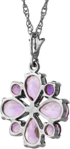 Galaxy Gold GG 14k Yellow, White, Rose Gold Necklace with Natural Amethysts in Saudi Arabia