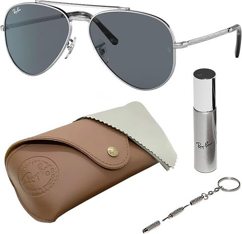 Ray-Ban RB3625 NEW AVIATOR Pilot Shape Sunglasses with Official Eyewear Kit Bundle in Saudi Arabia