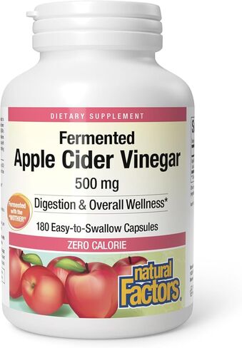 Natural Factors, Apple Cider Vinegar Capsule, Supports Digestion and Weight Management, 180 capsules (90 servings) in Saudi Arabia