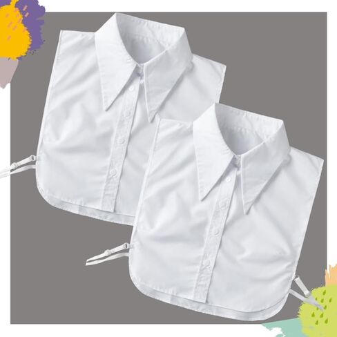 Fake Collar Detachable Dickey Collar Blouse Half Shirts Faux False Collar Inserts Tops for Women Girls in Saudi Arabia