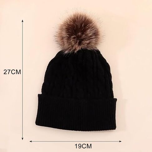 Womens Beanies Winter Hats for Women Men with Warm Fleece Lined for Cold in Saudi Arabia