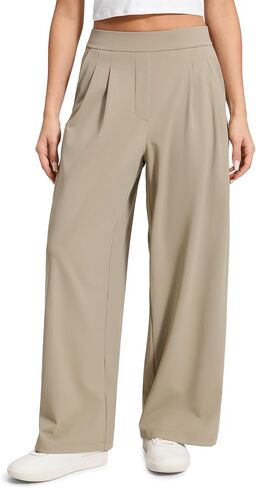 CRZ YOGA 4-Way Stretch Wide Leg Work Pants for Women 29" - Bussiness Casual Trousers with Pockets in Saudi Arabia