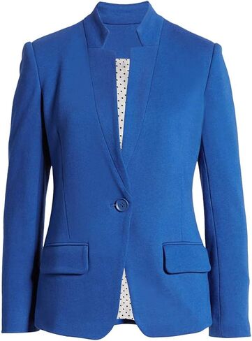 سترة نسائية من Vetinee بجيوب أمامية مفتوحة وأكمام طويلة للعمل والمكتب in Kuwait