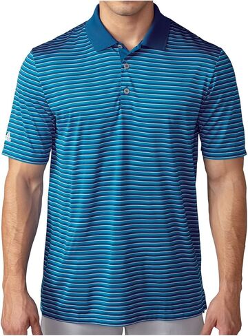 adidas Golf Men's Golf Performance 3-Color Stripe Polo Shirt in Saudi Arabia