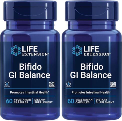 Life Extension Bifido GI Balance - Probiotics Bifidobacterium Longum BB536 (2 Billion CFU) Supplement – Support Healthy Gut & Digestive Health – Gluten-Free, Vegetarian – 60 Capsules in Saudi Arabia