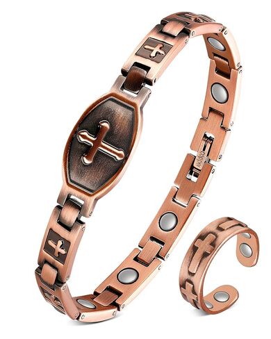 Jecanori Copper Bracelets for Women,Classic Magnetic Copper Bracelet,Valentine's Day Gifts with Sizing Tool(Liberty Series) in Saudi Arabia