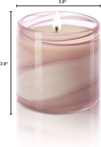 Lapule Luxury Orange Blossom Scented Candle in Handblown Decorative Glass Jar | Long Burning Aromatherapy Soy Wax Candles with Natural Fragrance Essential Oils | for Women Gifts | Home and Bath Decor in Saudi Arabia
