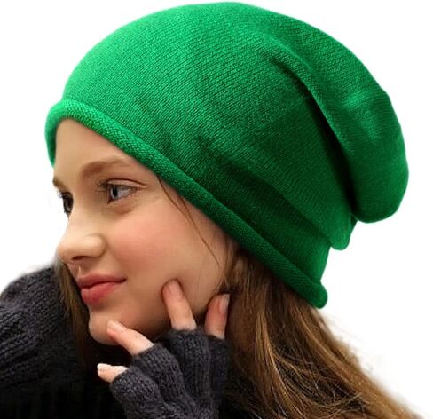 SHINCHIC Women Winter Knitted Slouchy Beanie for Women Men Cashmere Wool Blend Stretchy Warm Skull Beanies Cap in Kuwait