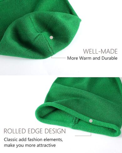 SHINCHIC Women Winter Knitted Slouchy Beanie for Women Men Cashmere Wool Blend Stretchy Warm Skull Beanies Cap in Kuwait