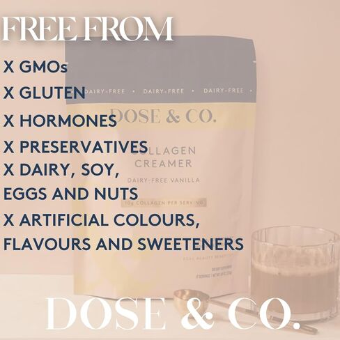 كريم الكولاجين من دوز آند كو، خالي من منتجات الألبان (كراميل) 12 أونصة (340 جم) - غير معدل وراثيًا، خالٍ من منتجات الألبان، خالي من الغلوتين، مكمل ببتيدات الكولاجين الخالي من السكر - يدعم الشعر والبشرة والأظافر in Kuwait