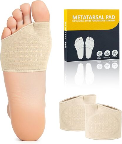 Metatarsal Pads,Ball of Foot Cushion with Gel Pad for Women and Men, Foot Pads for Ball Pain Relief, Morton's Neuroma, Metatarsalgia Support in Kuwait