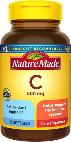 Nature Made Vitamin C 500 mg, Dietary Supplement for Immune Support, 60 Softgels, 60 Day Supply in Saudi Arabia