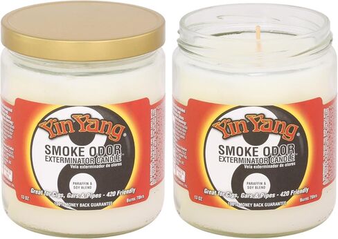 Smoke Odor Exterminator 13oz Jar Candles (Yin Yang, 3) Set of Three Candles. in Saudi Arabia