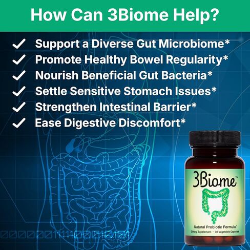 3Biome - Natural Probiotic Supplement - Non-GMO, Vegan, Gluten-Free in Saudi Arabia