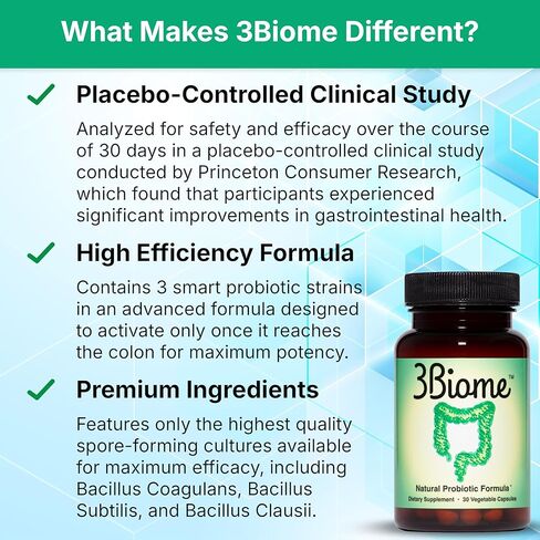 3Biome - Natural Probiotic Supplement - Non-GMO, Vegan, Gluten-Free in Saudi Arabia