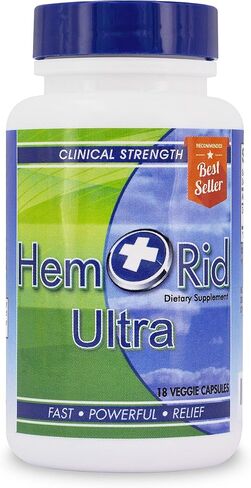 HemRid Ultra - Natural Hemorrhoid Pills for Rapid Relief (2 Week Dose). Made in The USA. Guaranteed to Work or Your Money Back. in Saudi Arabia
