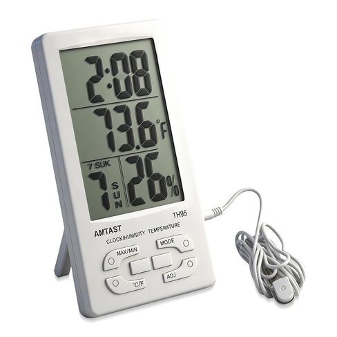 AMTAST Digital Indoor Outdoor Thermometer, Room Hygrometer Gauge, Indoor Humidity Test Meter, Temperature Monitor with External Sensor in Kuwait