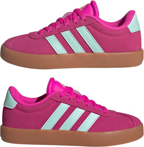Adidas VL Court 3.0 Sneaker ، Aurora Plum/Zero Metallic/Pink Gum ، 12.5 US US Little Kid in Saudi Arabia