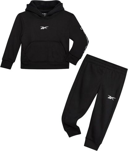 Reebok Toddler Boys Cozy 2-Piece Fleece Hoodie & Sweatpants Jogger Set | Soft Warm Layer for Play or Casual Days, Secure Ankle Cuffs and Easy Fit Built for Everyday Comfort Through Fall and Winter in Kuwait