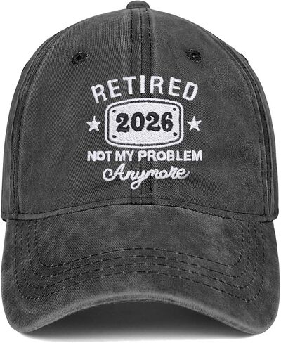 Retirement Gifts for Men Women Retired Hat Gift Ideas Embroidered Baseball Cap in Kuwait