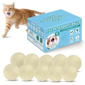 10Pack Cat Repellent Outdoor & Indoor: Natural Cat Deterrent Essential Oils Ball-Natural Extract Essential Oil, Anti Cat Scratch for Furniture, Keep Cats Off Yard Garden Lawn Plants Trash Can (10Pack) in Kuwait