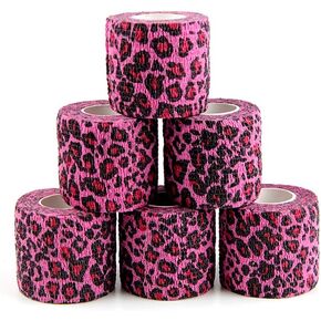 Pet First Aid Tape Waterproof Self Adherent Cohesive Bandage for Dogs Cats Horses Breathable Non-Woven Elastic Self Adhesive Sports Tapes (Leopard print) in Kuwait