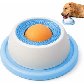Calming Lick Bowl for Dogs & Cats, Non-Slip Slow Feeder with Rotating Lick Ball for Liquid & Wet Food, Anxiety Relief Enrichment Toy, Keeps Pets Busy, Happy & Engaged, 1 Pack in Kuwait