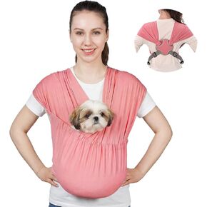 Supet Dog Sling Carrier for Small Pets, Hands Free Cat Sling, Reducing Back Neck Pain Anti-Anxiety Puppy Front, Adjustable Soft Dog Carrying (Grey, Regular) in Kuwait