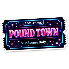 ملصق تذكرة باوند تاون VIP Access ملصق مقاوم للماء in Kuwait
