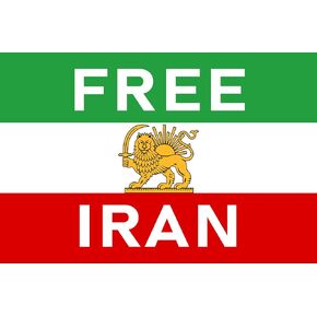 Free Iran Sticker 4x6 Lion Sun Protest Iran Flag Stickers in Kuwait