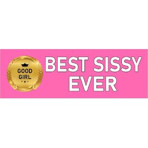 Best Sissy Ever Sticker 3x9 Fun Certified Gold Award Good Girl Gag Joke Prank Sissy Stickers in Kuwait