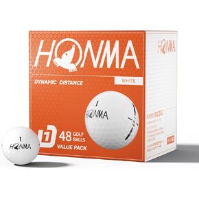 Honma 48 قطعة من كرات الجولف السائبة، أقصى مسافة وطيران مستقيم منخفض الدوران مع غطاء متين، مثالية للمبتدئين واللاعبين اليومي in Kuwait
