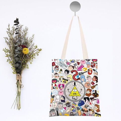 G2TUP Mystery Shack Tote Bag هدية العين الغامضة هدايا Mistery Shack هدايا Cmabel & Dipper & Cartoon in Saudi Arabia