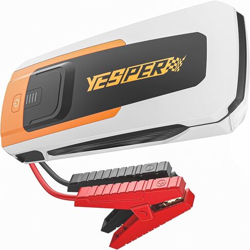 YESPER 6000A قفزة قفزة مع شحن سريع 145W ، مربع بطارية شاحنة 12V/24V الشاحنة الثقيلة (يصل إلى جميع الغاز/الديزل) ، حزمة قفزة سيارة محمولة محمولة 218WH مع كابل القفز ، مصابيح LED in Saudi Arabia
