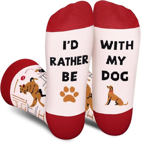 AGRIMONY Funny Cat Dog Socks for Women Teen Girls-Animal Novelty Cute Socks-Mothers Day Cat Dog Mom Gifts Stocking Stuffers in Kuwait