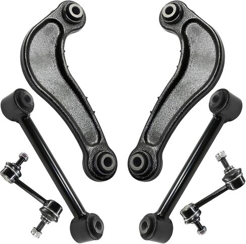 Detroit Axle - 6pc Rear Control Arms Sway Bars for Ford 2007-2010 Edge, Lincoln 2009-2010 MKX, 2 Upper Control Arms 2 Lower Forward Control Arms 2 Sway Bar Links Replacement in Saudi Arabia