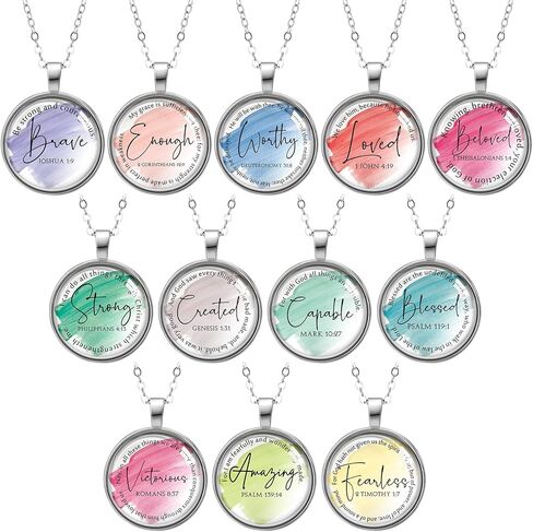 Kenning Christian Necklace Gifts for Women Bible Verse Metal Necklace for Valentine's Day Inspirational Church Religious Gifts in Saudi Arabia
