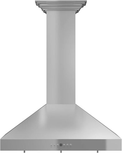ZLINE 30" Convertible Vent Wall Mount Range Hood in Stainless Steel & Glass with Crown Molding (KZCRN-30) in Saudi Arabia
