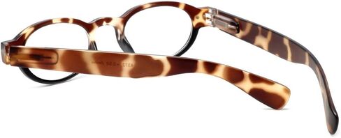Calabria 4372 2 Color Oval European Reading Glasses&Case in Tortoise Green +3.50 in Saudi Arabia