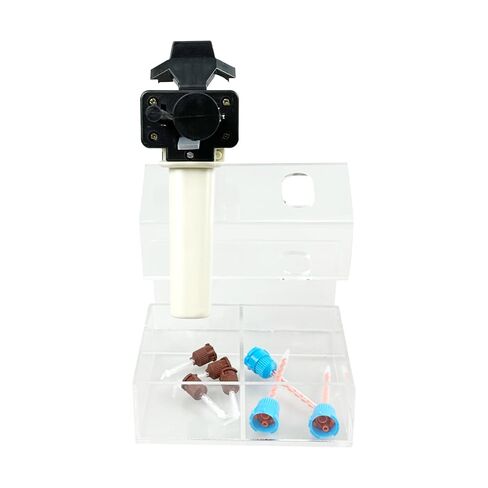 Dental Impression Gun Organizer, YOUYA DENTAL Clear Acrylic 2/4-Gun Holder with Mixing Tips Storage Holds Dental Impression Cartridge Delivery Dispenser Guns & Mixing Tips Organizer (4-Gun PRO) in Saudi Arabia