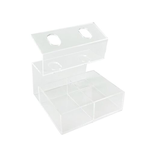 Dental Impression Gun Organizer, YOUYA DENTAL Clear Acrylic 2/4-Gun Holder with Mixing Tips Storage Holds Dental Impression Cartridge Delivery Dispenser Guns & Mixing Tips Organizer (4-Gun PRO) in Saudi Arabia