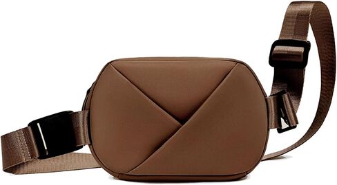 Lux & Nyx Origami Belt Bag and Sling Bag - Black Ultra Satin - Daily and Travel Multi-compartment Belt Bag Convertible to Sling and Crossbody Bag - Stain and Weather Resistant (Wine) in Saudi Arabia